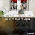thumbnail image 3 of Fsddascl Merry Christmas Blackout Curtains for Bedroom/Living Room, Thermal Insulated Kitchen Curtains, Red Black Plaid Truck Xmas Tree Winter Grommet Darkening Window Treatment Drapes 27.5"x39"x2, 3 of 6