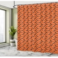 thumbnail image 4 of Ambesonne Halloween Shower Curtain, Flying Bats Repetition, 69"Wx70"L, Orange Grey, 4 of 4