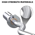 thumbnail image 2 of Barre de Curl EZ – Barre de Curling Chromée 47 Pouces – Musculation et Gym à Domicile – Squat, Poussées de Hanches et Biceps – Comprend 2 Colliers à Ressort – Convient aux Plaques de 2 Pouces – Argent, 2 of 7