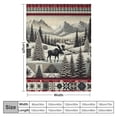 thumbnail image 4 of Orinice Trees Mountains Moose Warm Lightweight Blanket Soft Fleece Throw Blanket All Seasons Decor Cow Gifts Blanket 50x60in, 4 of 6