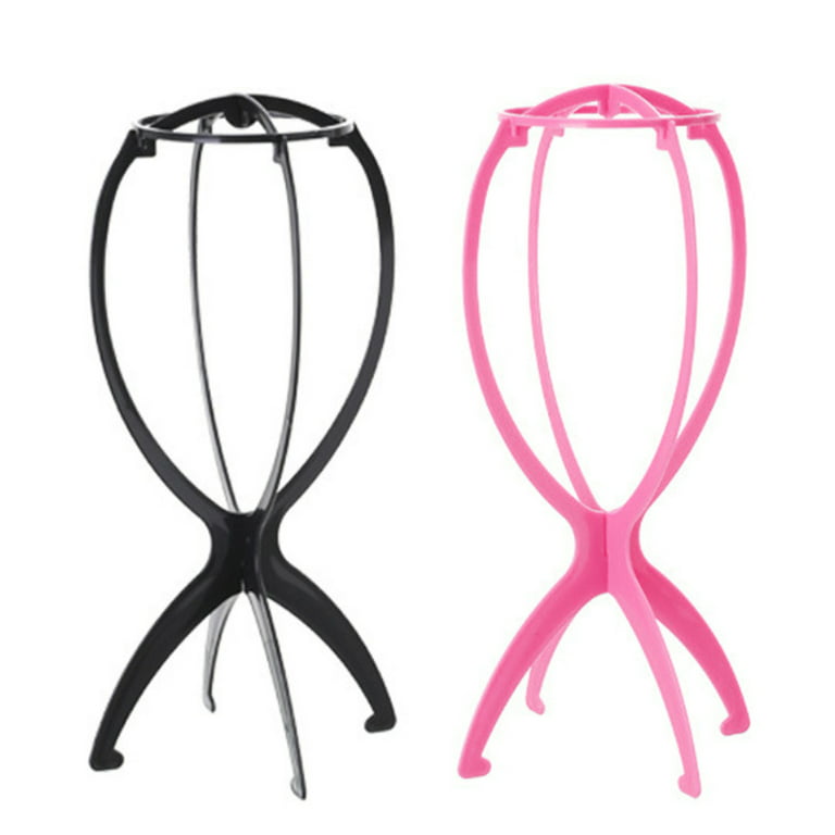 Travelwant 2Pcs/Set Wig Stand Holder, Premium Portable Collapsible Wig  Holder for Multiple Wigs, Durable Wig Stands for Women 