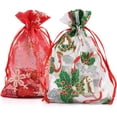 thumbnail image 5 of Naler Pack of 20 Christmas Party Favor Bags,4"x 6" Snowflake Organza Drawstring Jewelry Candy Pouch, 5 of 6