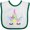 White and Green, variant on Inktastic Unicorn Face Girls Baby Bib
