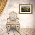 thumbnail image 3 of Wincenty Kasprzycki 24x18 Gold Ornate Framed and Double Matted Museum Art Print Titled - View of Morysinek in Wilanow (1834), 3 of 4