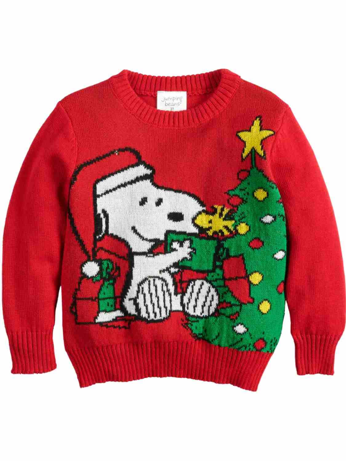 Peanuts - Peanuts Toddler Boys Snoopy & Woodstock Christmas Tree