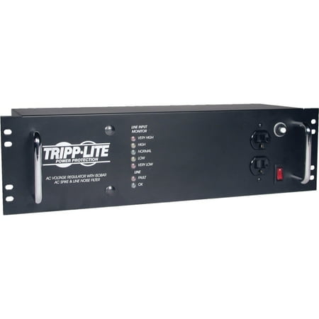 Outlet Rack Mounted Surge Protection Tripp Lite 2400W 3U Rack Mount Power Conditioner, AVR, AC Surge Protection, 14 Outlets (LCR2400) ()