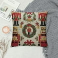 thumbnail image 2 of COMIO  Nutcracker Pillow Cover Cute Cool Christmas New Years Pillowcases with Closure Colorful, 2 of 5