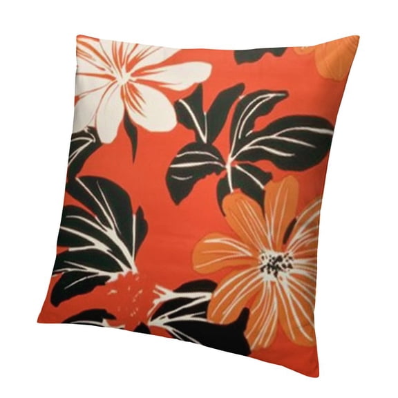 Waterproof Pillow Covers for Couch Throw Pillow Cases Indoor Outdoor Decoration Black White Lines Flowers