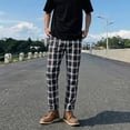 thumbnail image 5 of GINGTTO Men's Stretch Casual Plaid Chino Pants Slim Fit Dress Pants, 5 of 6