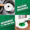 thumbnail image 4 of Tornado Spin Mop System with Refill Heads, Microfiber Spinning Mop and Bucket with Wringer Set for Home, Floor Cleaning of Hard-Wood, Laminate, Tile, All Surface Cleaner, 4 of 6