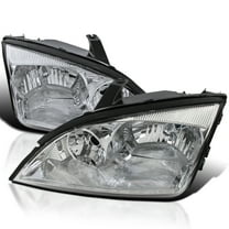 Spec-D Tuning Headlights Chrome Compatible with 2005-2007 Ford Focus L R Pair Head Light Lamp Assembly