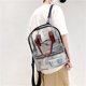 thumbnail image 5 of Bolsa Mochila transparente para mujer Mochila impermeable con cremallera Mochila grande para estudiantes (Negro), 5 of 7