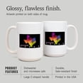 thumbnail image 4 of 15 fl oz Ceramic Mug, Fredericksburg, Texas, State Abstract Watercolor, Black Background, Dishwasher & Microwave Safe, 4 of 5