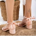 thumbnail image 1 of Illy - Zapatos de tacón de ante color coral con perlas coral 25 CM, 1 of 3