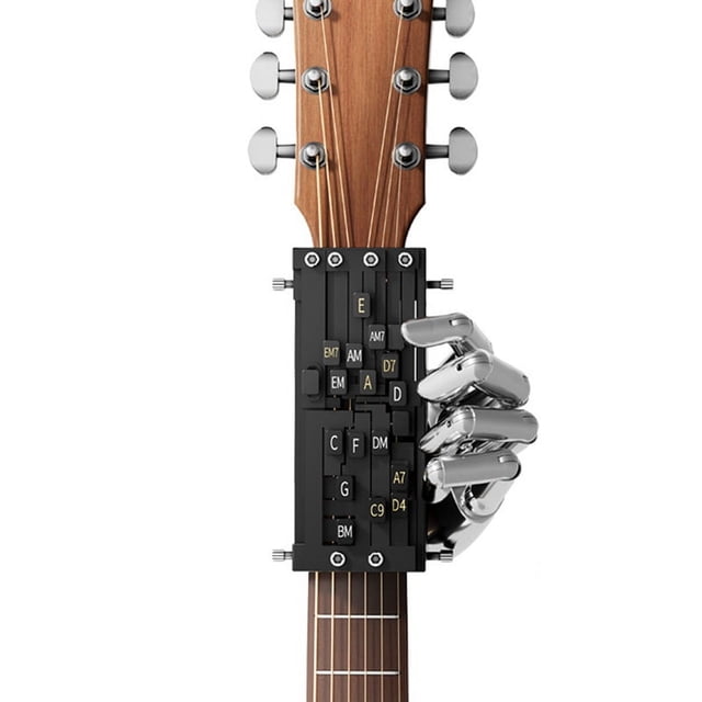 Máquina de Acordes, Artefacto Auxiliar de Guitarra, Canto de Guitarra Folk, Práctica de Acordes Negro