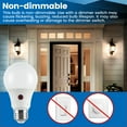 thumbnail image 4 of Great Value A19 Dusk to Dawn Auto On/Off LED Light Bulb, 9-Watt (60W Equivalent) E26 Base (2-Pack), 4 of 9