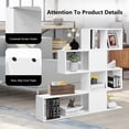thumbnail image 6 of Giantex 16 Shelves Bookshelf, 9 Cubes Stepped Storage Bookcase, Modern Ladder Corner Display Storage Organizer for Home Office, Modern Room Divider, White, 6 of 10