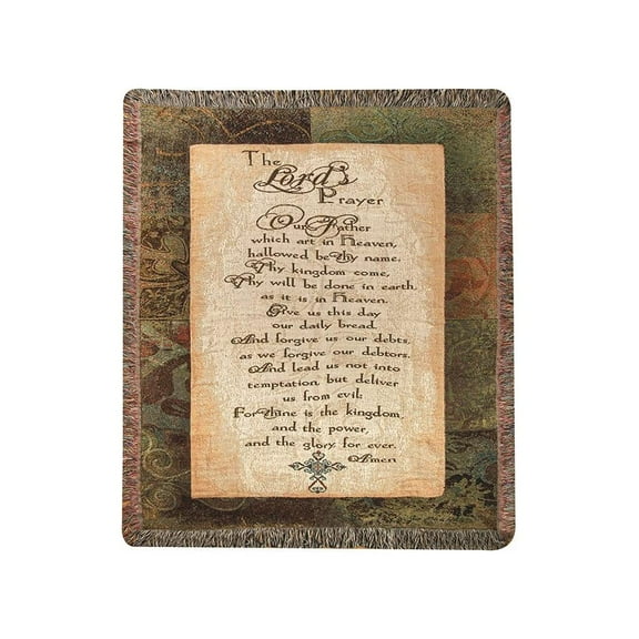 Manual Woodworker "The Lords Prayer" Tapestry Throw Blanket - Home D√©cor, 50 x 60 Inches