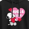 thumbnail image 3 of Peanuts - Snoopy Hugs And Kisses - Juniors Cropped Pullover Hoodie, 3 of 6