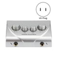 thumbnail image 4 of Karaoke Sound Mixer Portable Sound Mixer Professional Audio System Karaoke Dual Mic Inputs Audio Sound Mixer Silver (US), 4 of 5