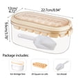 thumbnail image 3 of HaoXun 28-Cell Ice Maker with Storage Box - Portable Handle, Transparent Cover, Plastic Ice Tray for Refrigerator and Household Use, 3 of 9