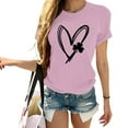 thumbnail image 2 of Pxiakgy Vente Chaude! T-Shirt Trèfle de la Saint-Patrick pour Femmes Chanceux Irlandais Manches Courtes T-Shirt Graphique Trèfle Mode Décontractée Imprimé Amour Col Rond Manches Courtes T-Shirt, 2 of 4