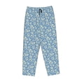 thumbnail image 4 of Naloa Floral Retro Style Print Women’s Ultra-Soft Comfy Pajama Lounge Pants with Pockets & Drawstring, 4 of 8