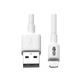 thumbnail image 1 of Eaton Tripp Lite Series USB-A to Lightning Sync/Charge Cable (M/M) - MFi Certified, White, 10 ft. (3 m) - Lightning cable - Lightning male to USB male - 10 ft - white, 1 of 6