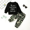 thumbnail image 2 of Caqnni Baby Toddler Boy Clothes Fall Winter Outfit Long Sleeve Sweatshirts Pants Set Boy Clothes Fall Winter Set 2PC3 6 9 12 18 24 Months 2T 3T Long Sleeve Pajamas Set ，2-3 Years, 2 of 6