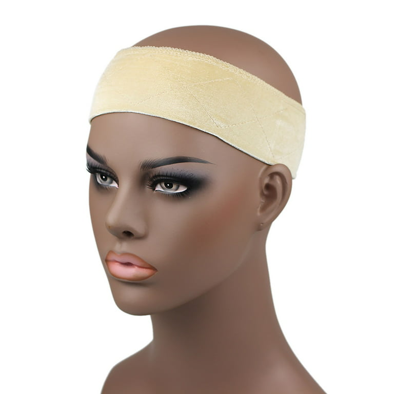 MapofBeauty 2 Pack Adjustable Velvet Wig Grip Wig Band No Slip Head Hair  Bands Flexible Headband (Black)