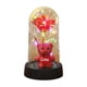 thumbnail image 2 of Luz nocturna de corazón de rosa conservada | Adorno de cúpula de cristal LED con oso de peluche | Decoración romántica floral para dormitorio, escritorio, regalo | Rosa, Morado, Azul, Rojo | 15,5cm, 2 of 6