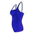 thumbnail image 4 of Hontri Slimming Swimsuits for Women Clearance! Women's Solid Color Pleated Suspender Fashionable Swimsuit Blue Xxl, 4 of 6