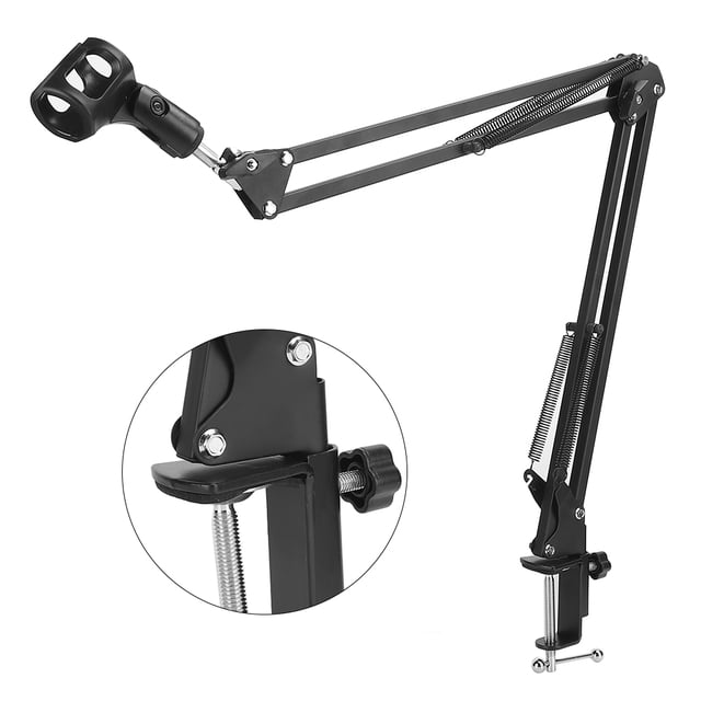 Support de Micro Suspension, Support de Microphone Facile à Transporter, Flexible pour Microphone à Capacité Microphone Dynamique Diffusion en Direct Studio