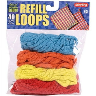 98PCS stretchy for loom Kids Toy DIY Loom Potholder Loops Elastic Rope