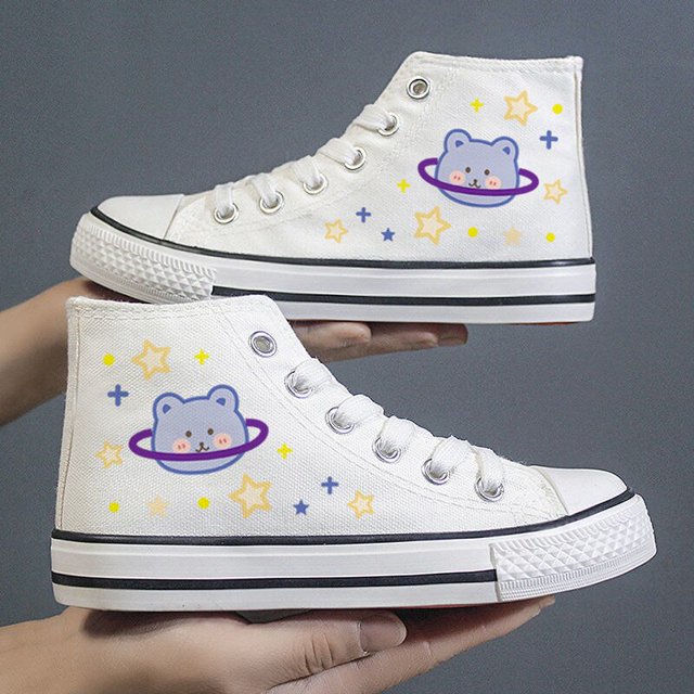 Sanrio-zapatos de lona de Hello Kitty para mujer, zapatillas de ocio de dibujos animados, estilo coreano Harajuku, Y2k, deportivas universitarias