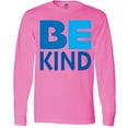 thumbnail image 3 of Inktastic Be Kind Logo in Blue Long Sleeve T-Shirt, 3 of 5