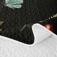 thumbnail image 5 of Homewish Boho Plant Mushrooms Twin Quilt Set,Floral Butterflies Dragonflies Twin Coverlet Set,Black Reversible,2 Pieces, 5 of 7