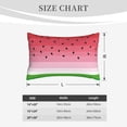 thumbnail image 4 of Zufioo Watermelon Print Double-sided Plush Pillow Cover,Decorative Pillow Protector without Pillow Core, Suitable for Sofa, Bedroom, Car-14"x20", 4 of 6