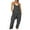 Black, variant on Sakmal Summer Jumpsuits for Women Casual Sleeveless Petite Red Overalls Floral Long Wide Leg V Neck Pants with Pockets