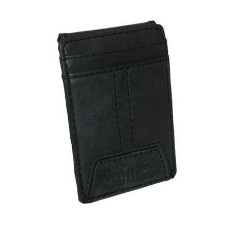 Levi's Men's Black Leather Slim Front Pocket Wallet w/ Magnetic Clip  31LV1622 | Walmart Canada