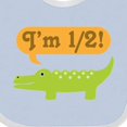 thumbnail image 4 of Inktastic Half Birthday 1/2 Boy Alligator Boys Baby Bib, 4 of 4