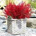 thumbnail image 3 of 8 Bundles Artificial Lavender Flowers Outdoor UV Resistant Fake Plastic Flowers Faux Plastic Shrubs for Indoor Outdoor Window Home Garden Decoration (Red), 3 of 7