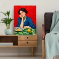 thumbnail image 5 of Matisse Red Background Woman Canvas Wall Art, Modern Abstract Art, Ready to Hang Gift Decor, 5 of 8