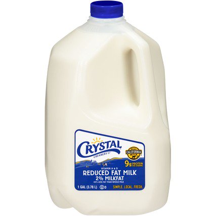Crystal Creamery 2% Reduced Fat Milk, Gallon, 128 fl oz