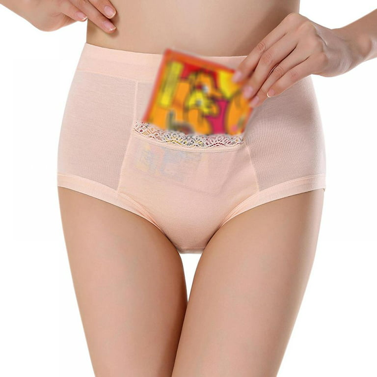Ladies Soft Breathable Menstrual Panties - Women's Widen 3-Layers Leakproof  Physiological Comfortable Soft Full Coverage Briefs With Pocket To Fill Hot  Pack,L-4XL 