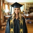 thumbnail image 6 of Logiee Tree Meditating Raccoon Print Unisex Adult Graduation Stole Shawl 72" Long for Academic Commencements Shawl-Flattened, 6 of 7