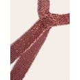 thumbnail image 5 of ZQUUVOU Womens Skinny Tie Scarf Sequins Metal Neck Tie Scarf Tie Shawl Glitter Long Evening Party Neckerchief Choker Rose Gold, 5 of 5