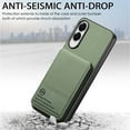 thumbnail image 3 of For Samsung Galaxy S25 Edge Wallet Phone Case,Twill Pattern Design,With Card Slots,Flip Premium PU Leather Magnetic Closure Kickstand Heavy Duty Protective Shockproof Rugged Phone Case,Green, 3 of 9