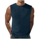 thumbnail image 2 of pstuiky Hombres Tanque, Blusa deportiva sin mangas con cuello redondo y estampado liso informal para hombre Chaleco para hombre l, 2 of 6