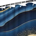thumbnail image 3 of Blue Marble Gold Wave Pattern Shower Curtain 84"x72" ,Bathroom Decorative Shower Curtains Set with 12 Hooks,Modern Waterproof Washable Shower Curtain, 3 of 6